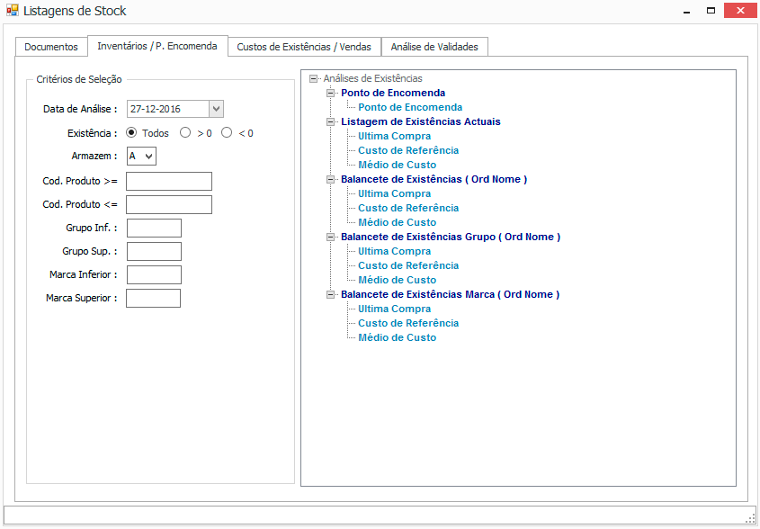 Software gestão de stocks