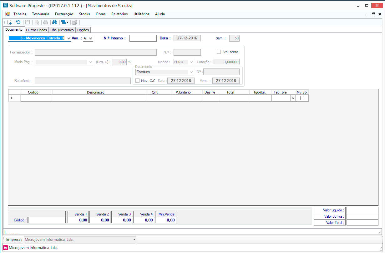 Software gestão de stocks