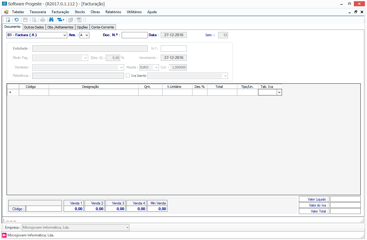 Software faturação